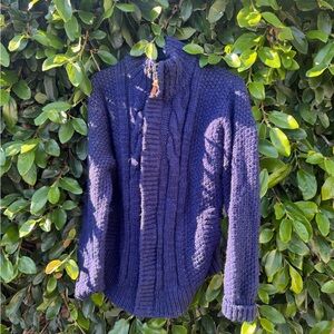 Scotch & Soda Navy Blue Cable Knit Sweater